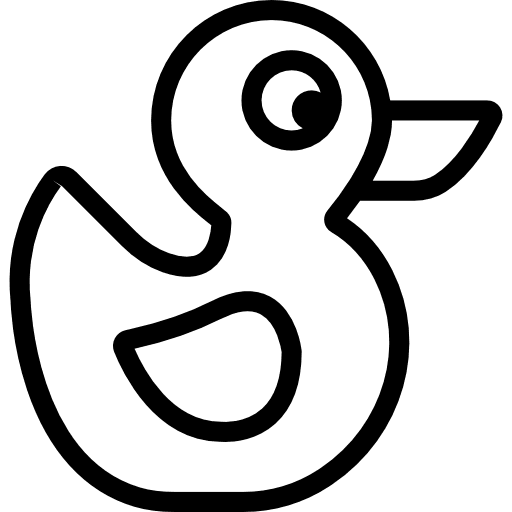 Duckling bath baby child icon