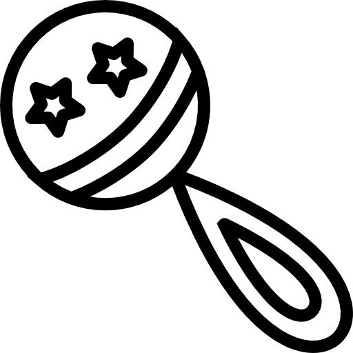 Rattle sound baby tools icon