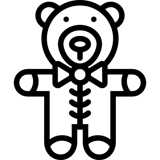 Teddy bear animal puppet children icon