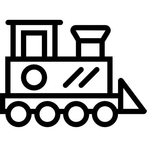 Toy transport trains railroad icon