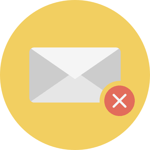 Delete envelope delete multimedia icon