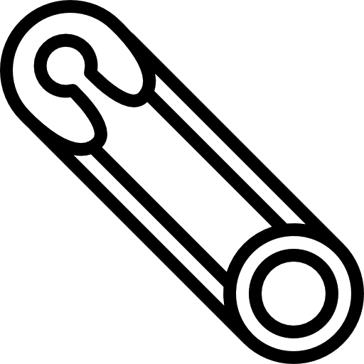 Safety pin children safety pin tool icon