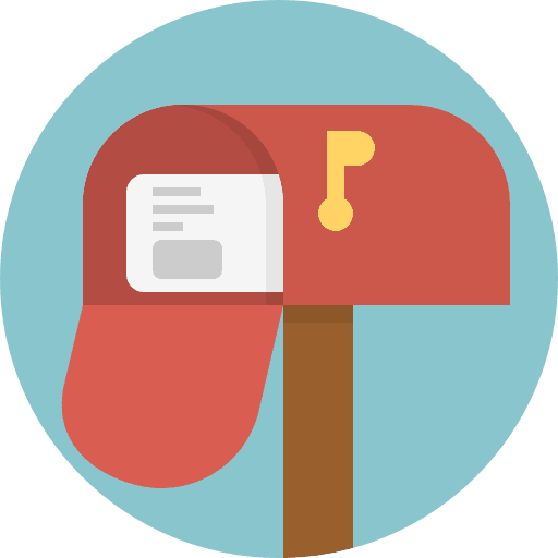 Mail box communications mail icon