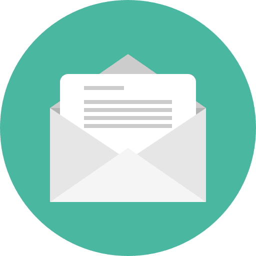 Open envelope email interface icon