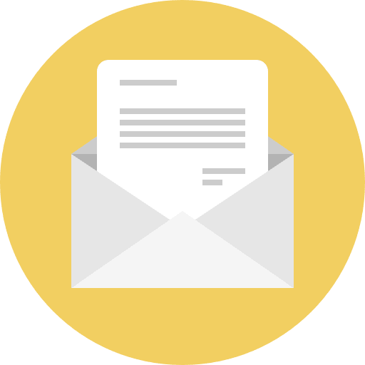 Open envelope note contents icon