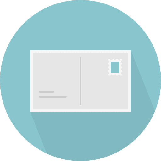 Postcard social networking stamp icon