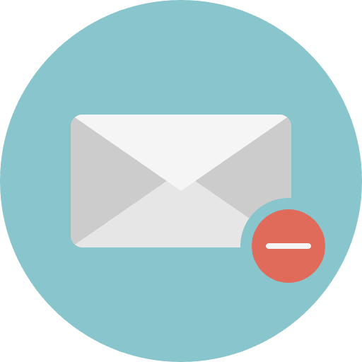 Remove email envelope networking icon