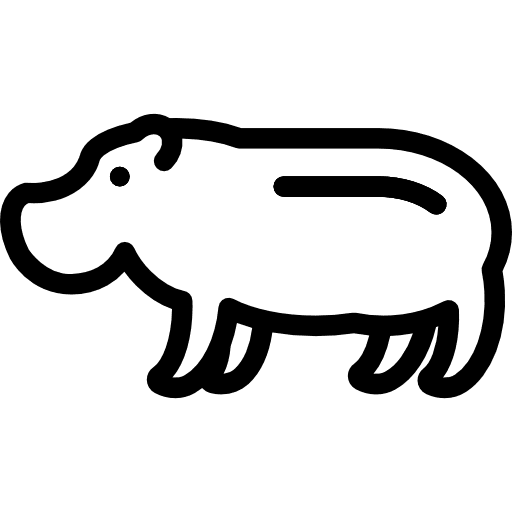 Hippopotamus wild life hippopotamus animal kingdom icon