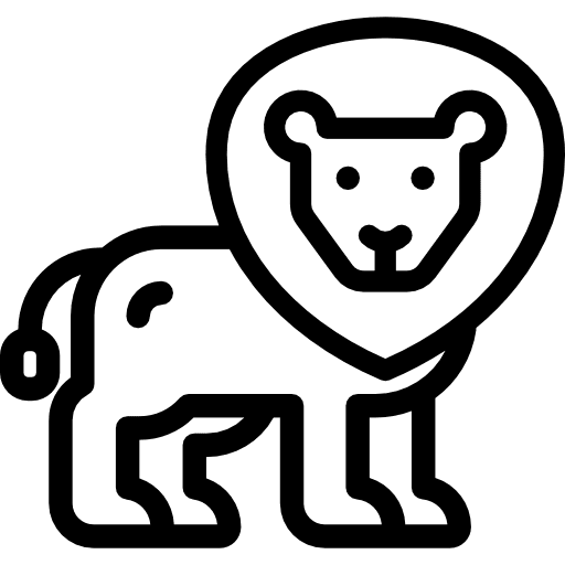 Lion mammal lion zoo icon