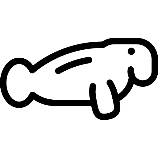 Sea cow animal kingdom sea cow wild life icon