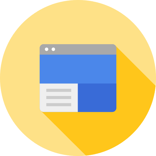 Browser files and folders browser interface icon