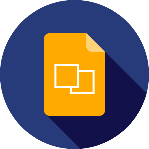 Slides google files and folders slides icon