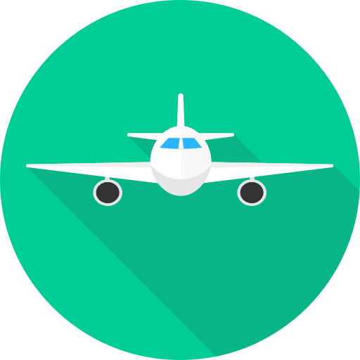 Aeroplane transportation flight airport icon