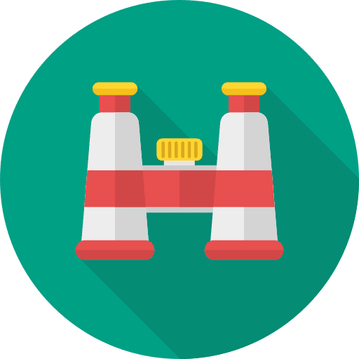 Binoculars goggles sight see icon