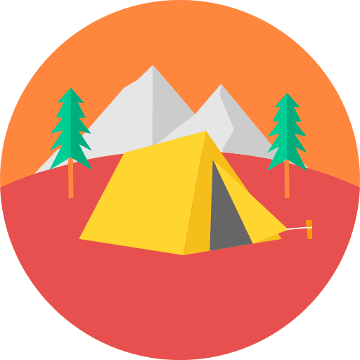 Camping woods nature rural icon