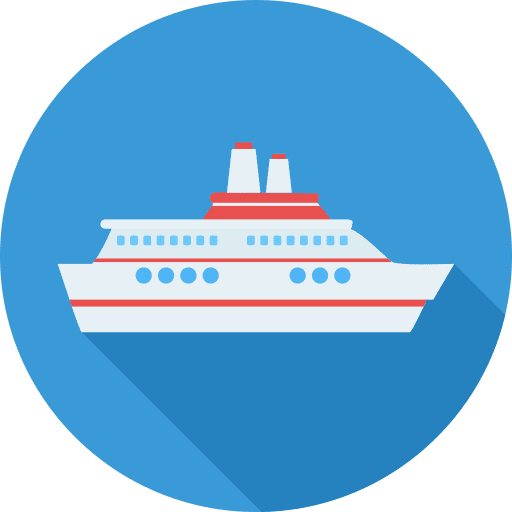 Cruise transport transportation ship icon