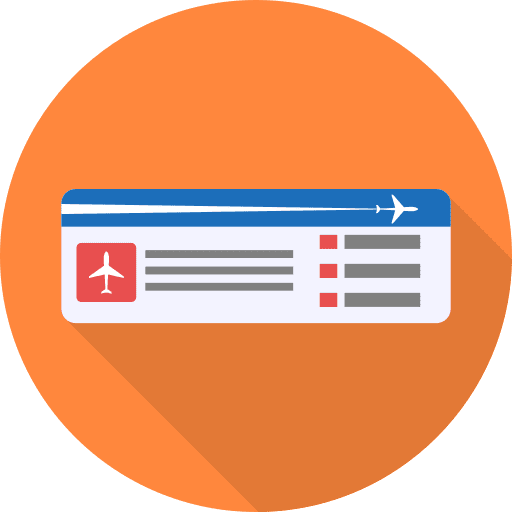 Plane ticket plane ticket holidays airfare icon