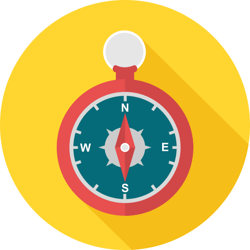 Compass tools and utensils navigation compass icon