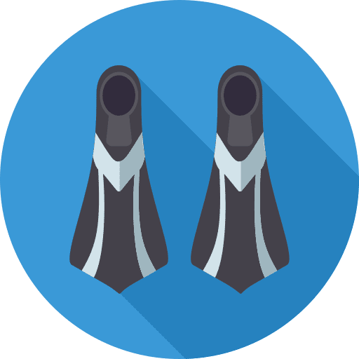 Flippers sports diving travel icon