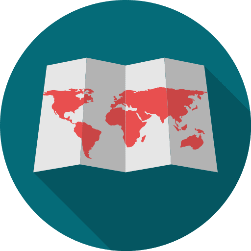 Map orientation maps and flags map icon