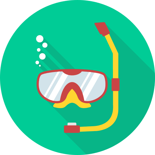Snorkel goggle snorkel sports icon