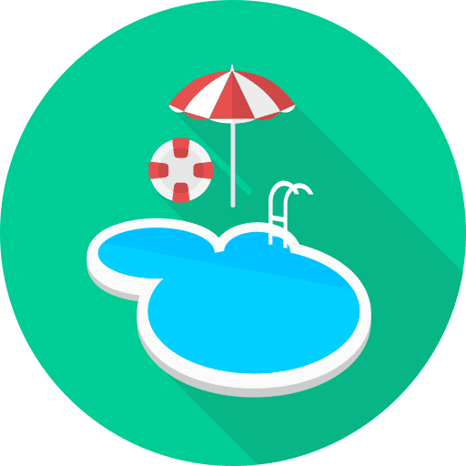 Swimming pool summertime sports and competition water icon