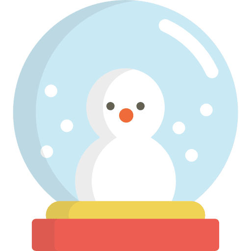 Snow globe ornament snow decoration icon