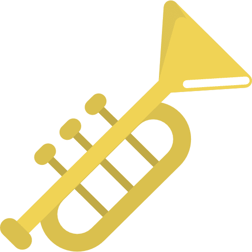 Trumpet orchestra trumpet wind instrument icon