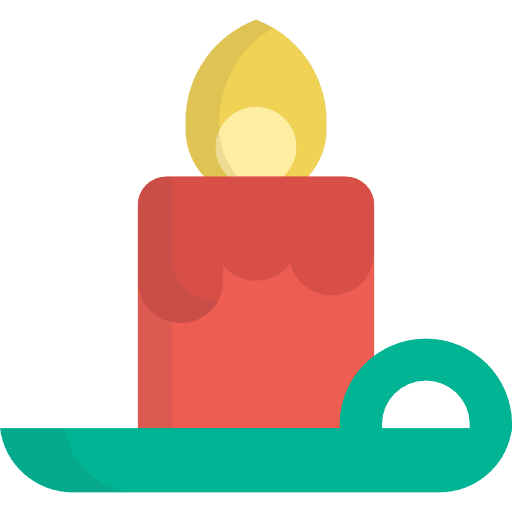 Candle ornamental decoration candle icon