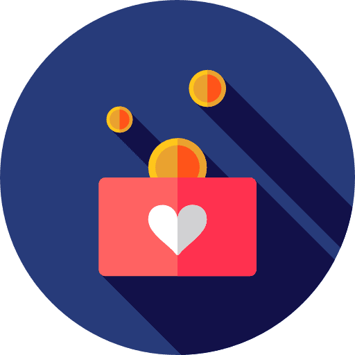 Donation business and finance donation help icon