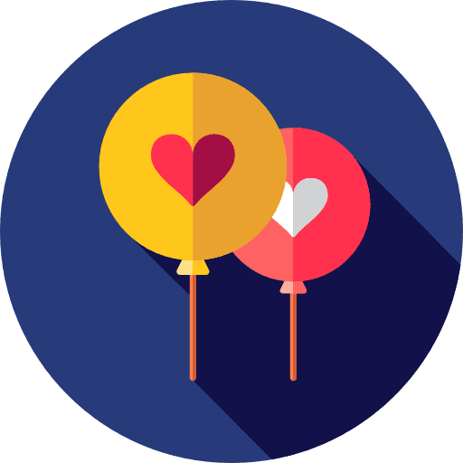 Balloons decoration balloons new year icon