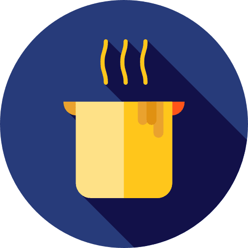 Pot cook boiling pan icon