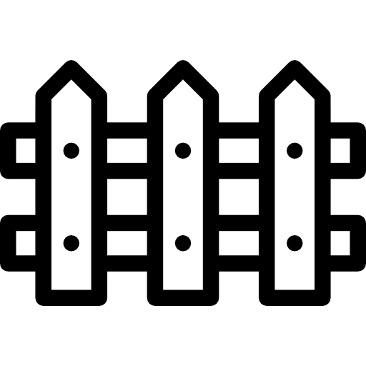 Fence garden farming and gardening limits icon