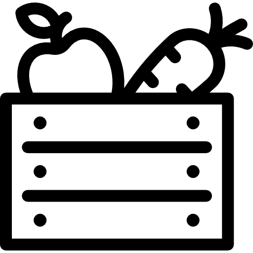 Harvest carrots food farming and gardening icon