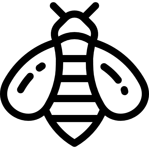 Bee wings insect wild icon