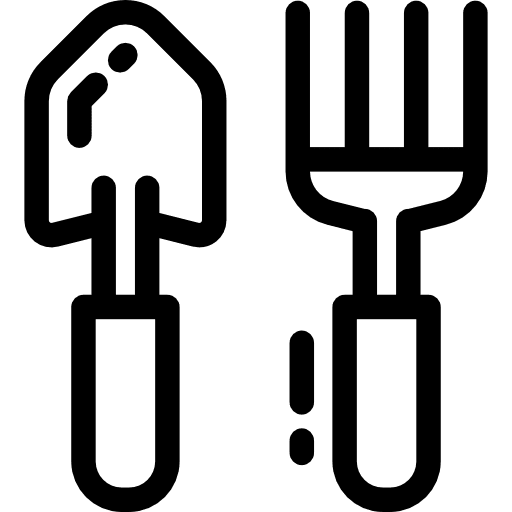 Gardening gardening farming and gardening trowel icon