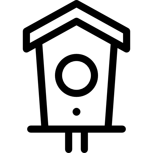 Birdhouse structure farming and gardening birds icon