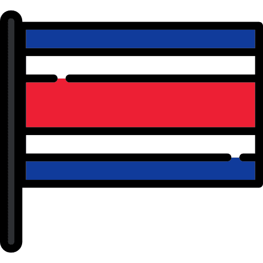 Costa rica nation flag country icon
