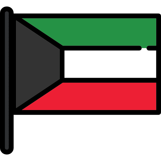 Kwait nation kwait flag icon