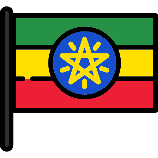 Ethiopia world flag nation icon