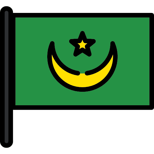 Mauritania flags world nation icon