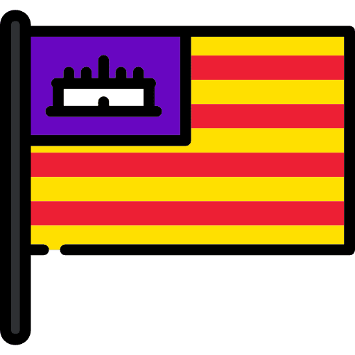 Balearic islands autonomous mediterranean flag icon