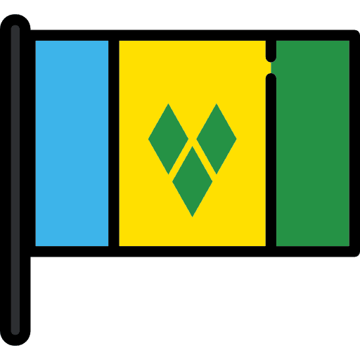 St vincent and the grenadines flag world flags icon