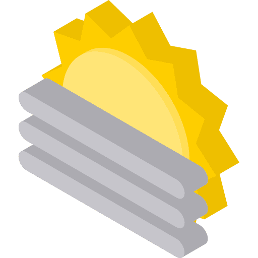 Hazy sun warm summer icon