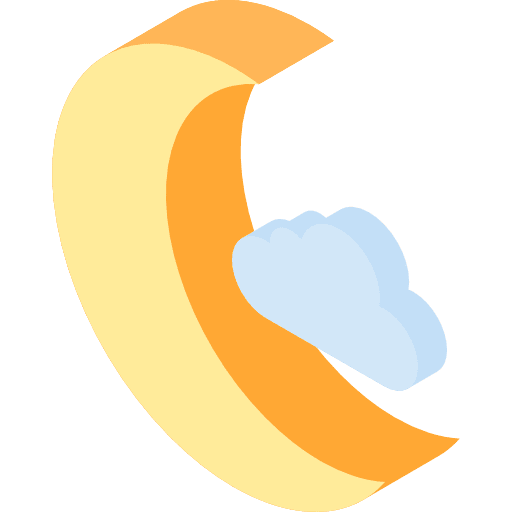 Half moon nature night moon icon