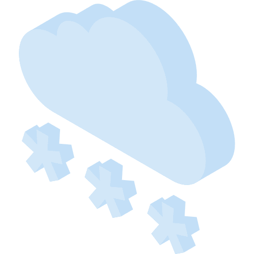 Snowing winter weather meteorology icon