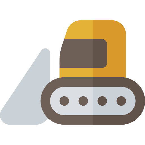 Bulldozer bulldozer construction construction and tools icon