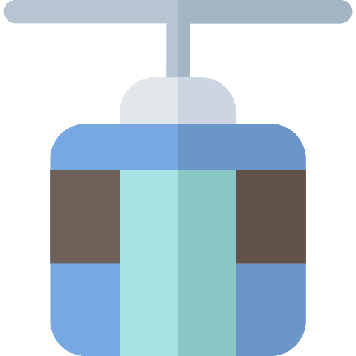 Cable car cabin transportation transport ski resort icon