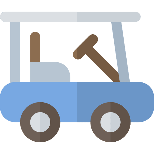 Golf cart vehicle automobile transportation icon