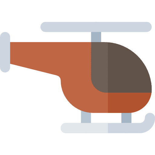 Helicopter transportation flight medical icon